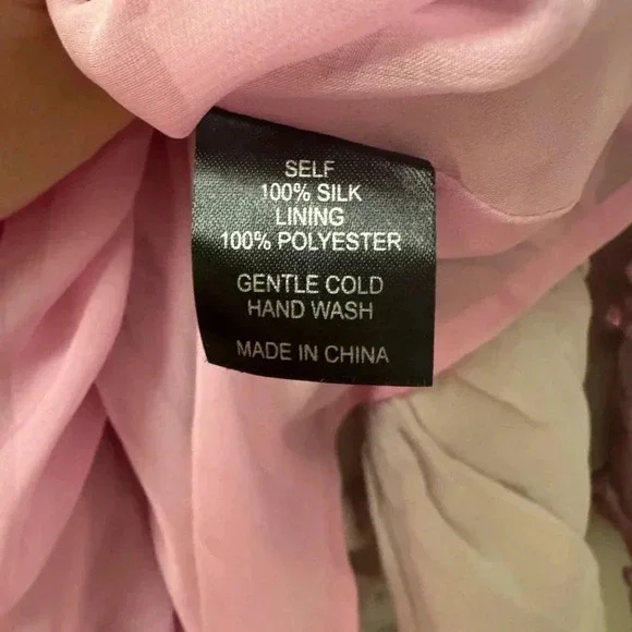 NWT Cynthia Rowley Ella Silk Metallic Foil Ruffle Mini Dress Metallic Blush XS - Picture 7 of 10